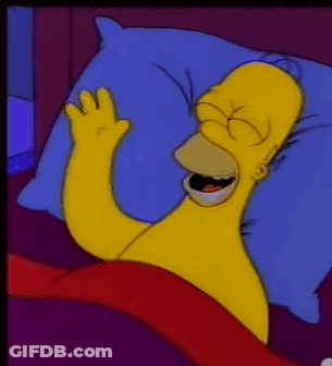 Homer Simpson Laying In Bed With His Eyes Closed GIF