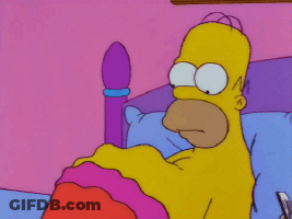 Homer Simpson Laying On Pink Blanket GIF