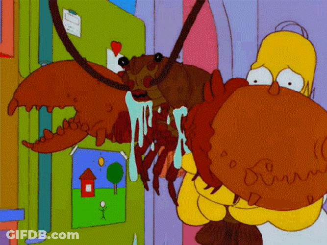 Homer Simpson Lobster Drooling GIF