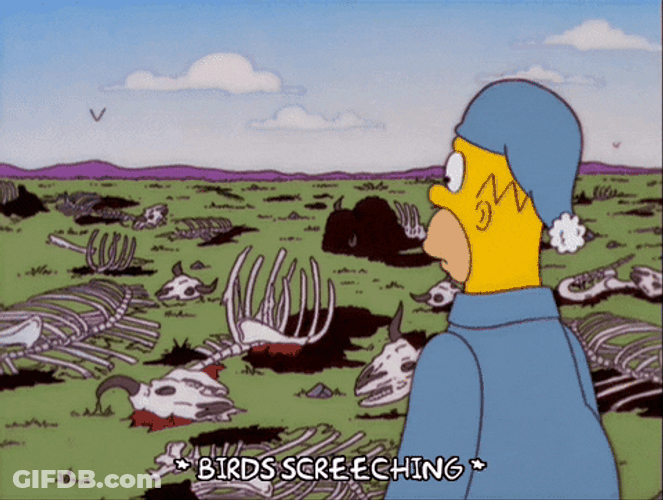 Homer Simpson Looking At The Wasteland GIF