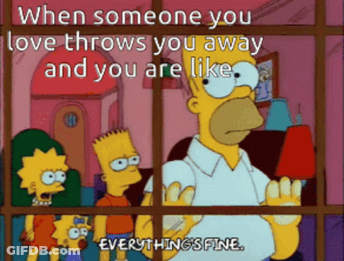 Homer Simpson Looking Out Window When Someone You Love Throws You Away And You Are Like GIF