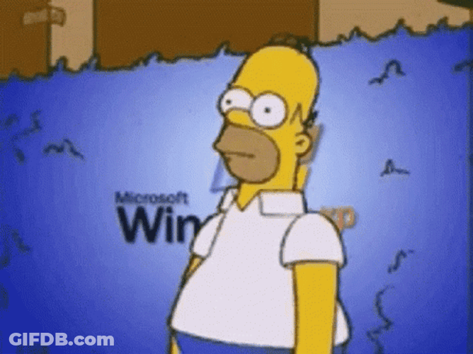 Homer Simpson Microsoft Windows XP GIF