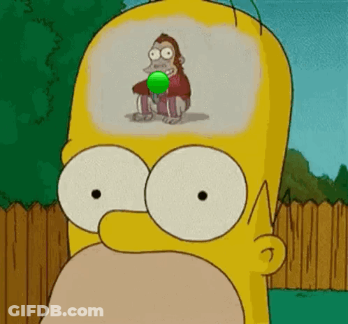 Homer Simpson Monkey In Mind GIF