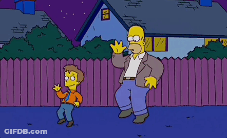 Homer Simpson Next To Boy And House GIF