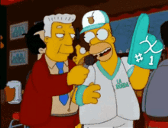Homer Simpson Number 1 Foam Finger GIF