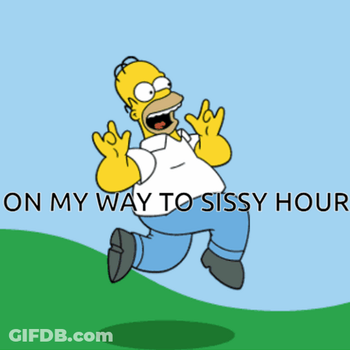 Homer Simpson On My Way To Sissy Hour GIF