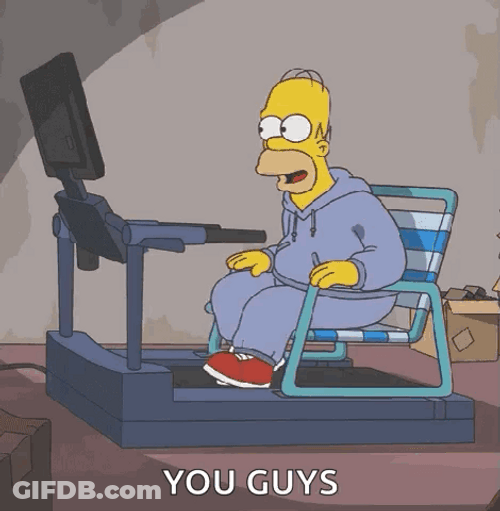 Homer Simpson On Treadmill GIF
