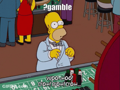 Homer Simpson Playing Roulette Saying Gamble GIF