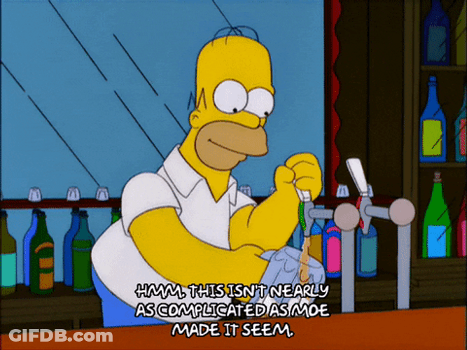 Homer Simpson Pouring Beer GIF