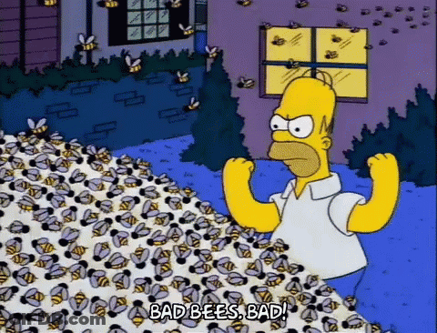 Homer Simpson Saying Bad Bees GIF