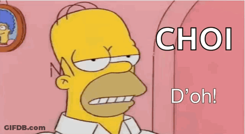 Homer Simpson Saying Choi D'Oh GIF