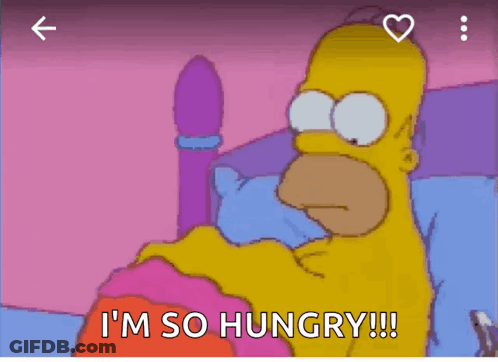 Homer Simpson Saying I'm So Hungry GIF