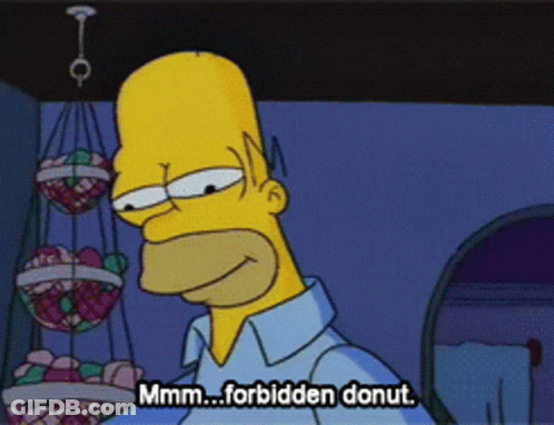 Homer Simpson Saying Mmmm Forbidden Donut GIF