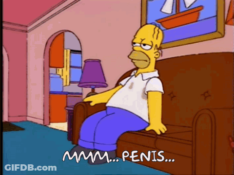 Homer Simpson Saying Mmmm Penis GIF
