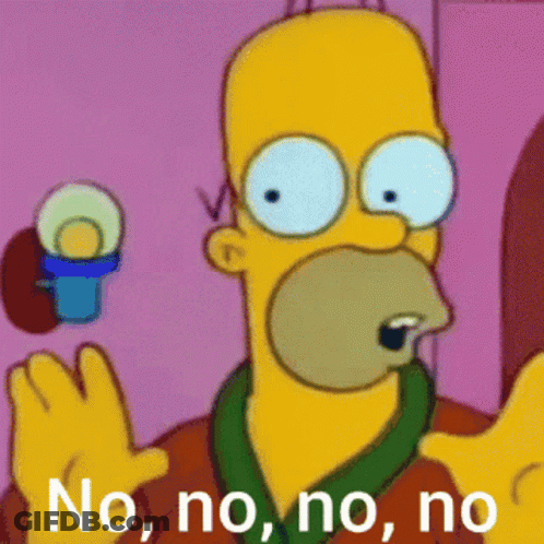Homer Simpson Saying No No No No GIF