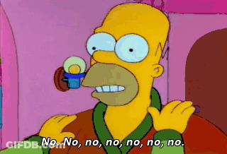 Homer Simpson Saying No No No No No No No No GIF