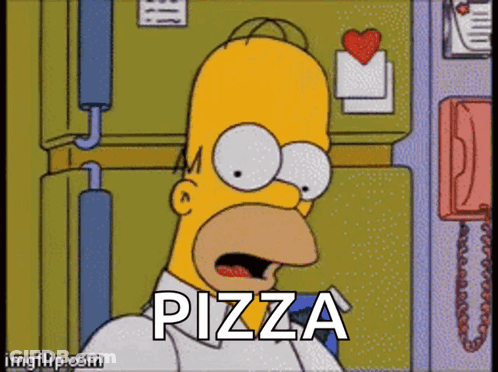Homer Simpson Saying Pizza GIF