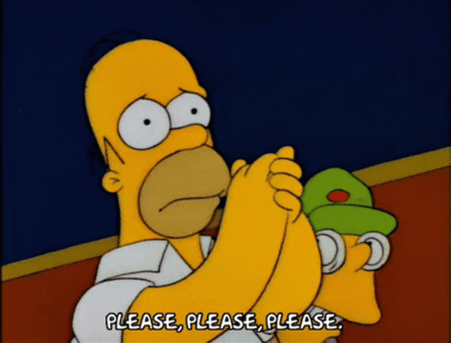 Homer Simpson Saying Please GIF