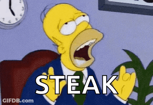 Homer Simpson Saying Steak GIF