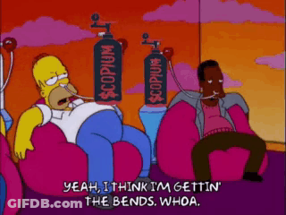 Homer Simpson Says Getting The Bends GIF