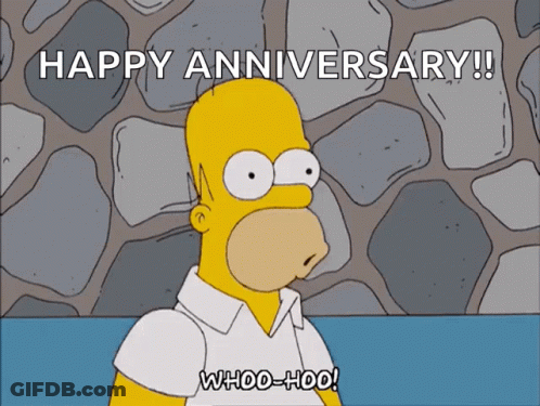 Homer Simpson Says Happy Anniversary And Whoo-Hoo GIF