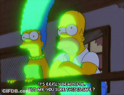 Homer Simpson Says It 'S Eerily Beautiful But Are You Sure This Is Safe In A Cartoon GIF