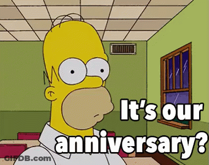 Homer Simpson Says It 'S Our Anniversary In A Room GIF