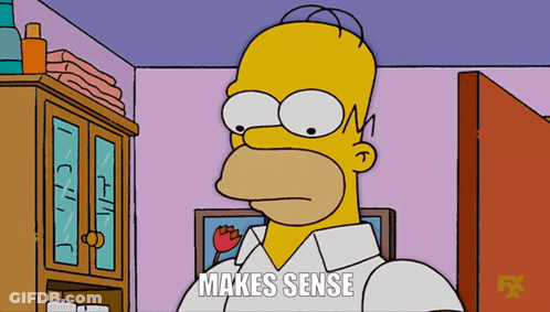 Homer Simpson Says Makes Sense GIF
