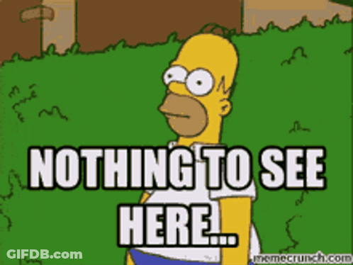 Homer Simpson Says Nothing To See Here On A Meme GIF