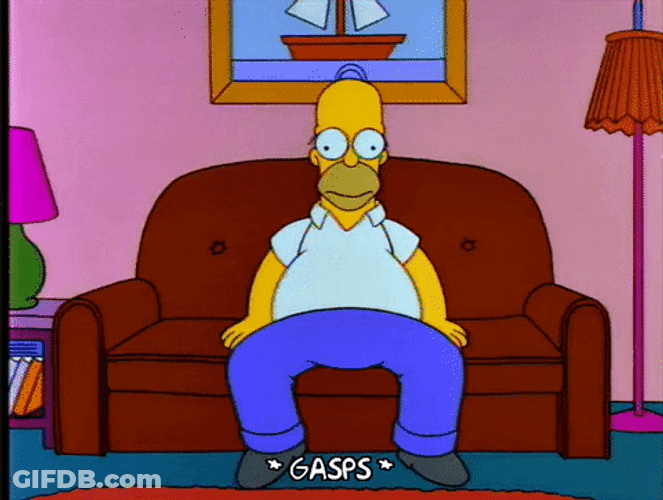 Homer Simpson Scared By Earthquake GIF