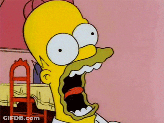 Homer Simpson Scared Meme GIF