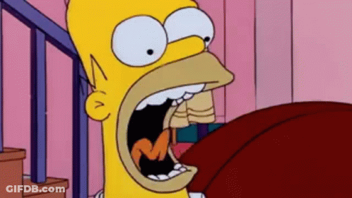Homer Simpson Screaming Mouth Open GIF