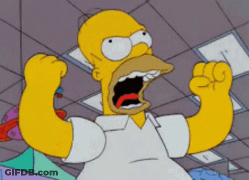 Homer Simpson Screaming With His Mouth Wide Open GIF
