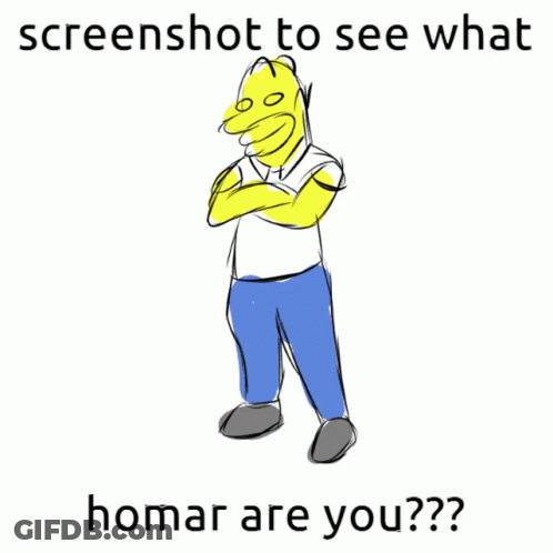Homer Simpson Screenshot To See What Homar Are You GIF