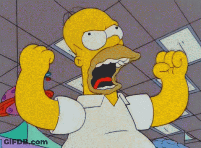Homer Simpson Shake Fist GIF