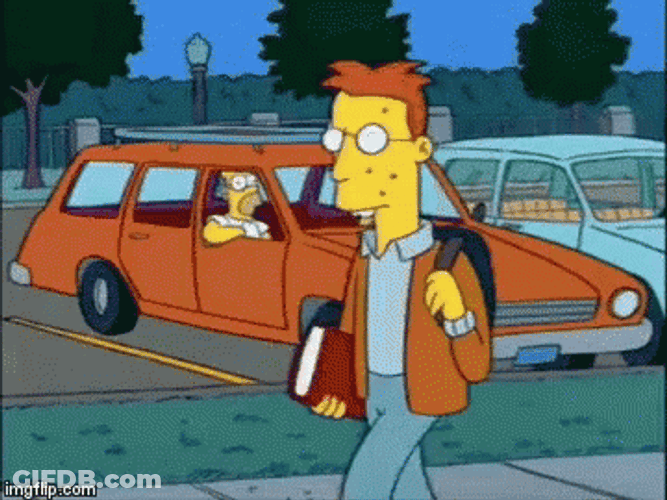 Homer Simpson Shouting Nerd GIF