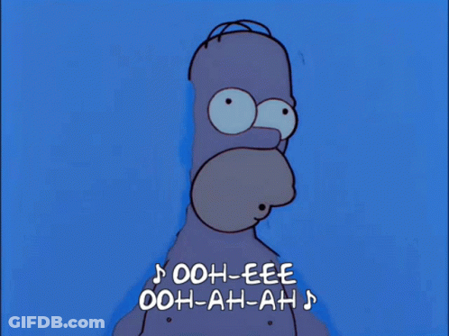 Homer Simpson Singing Ooh-Eee Ooh-Ah-Ah GIF