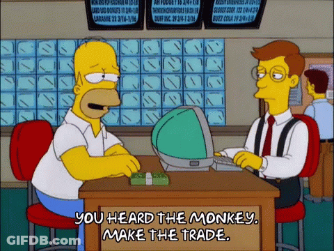 Homer Simpson Sitting At Desk Talking To Man With Computer GIF