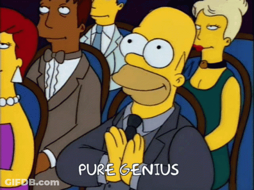 Homer Simpson Sitting In Crowd Pure Genius GIF