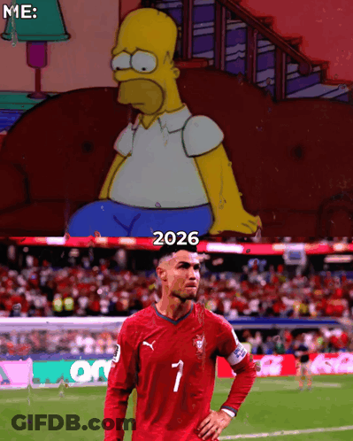 Homer Simpson Sitting On Couch With Soccer Player Number 7 GIF
