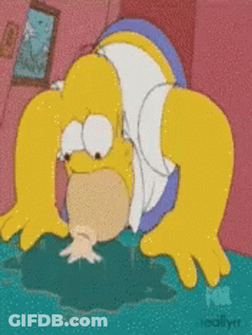 Homer Simpson Slurp GIF