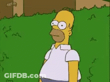 Homer Simpson Standing In Front Of House GIF