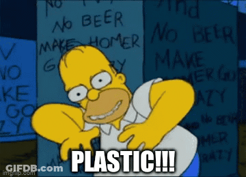 Homer Simpson Standing In Front Of Plastic Sign GIF