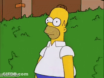 Homer Simpson Standing In Grass Eyes Closed GIF