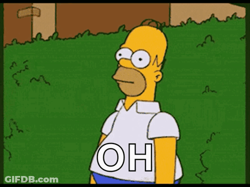 Homer Simpson Standing In Grass With Oh Shirt GIF