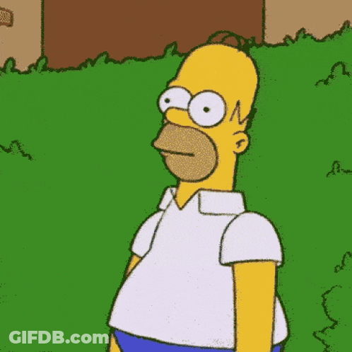 Homer Simpson Standing In Grassy Area GIF