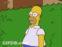 Homer Simpson Standing In Grassy Yard GIF