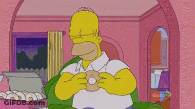 Homer Simpson Standing In Snow GIF
