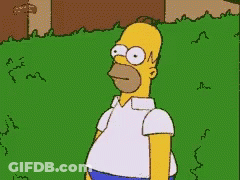 Homer Simpson Standing In Yard GIF