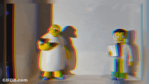 Homer Simpson Standing Next To Man GIF